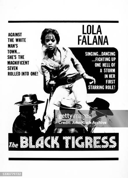 One Sheet movie poster advertises 'The Black Tigress,' a western starring Lola Falana, 1967.