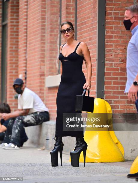 Lady Gaga seen on the streets of Manhattan on July 26, 2021 in New York City.