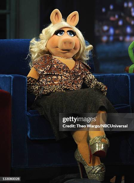 Miss Piggy visits "Late Night With Jimmy Fallon" at Rockefeller Center on November 16, 2011 in New York City.