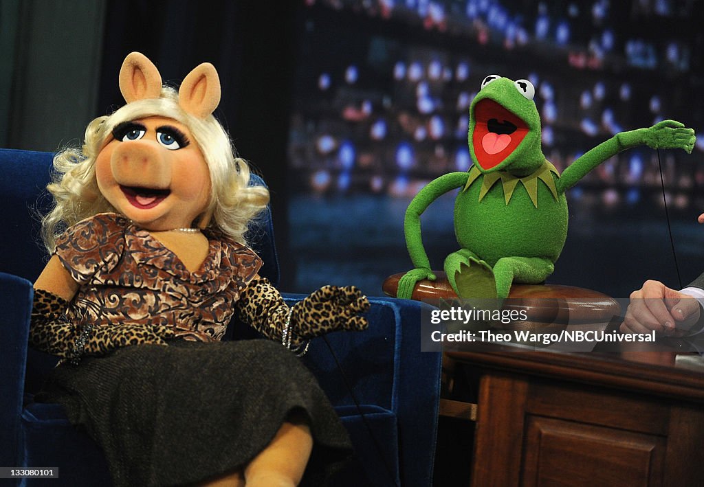 Kermit The Frog And Miss Piggy Visit "Late Night With Jimmy Fallon"