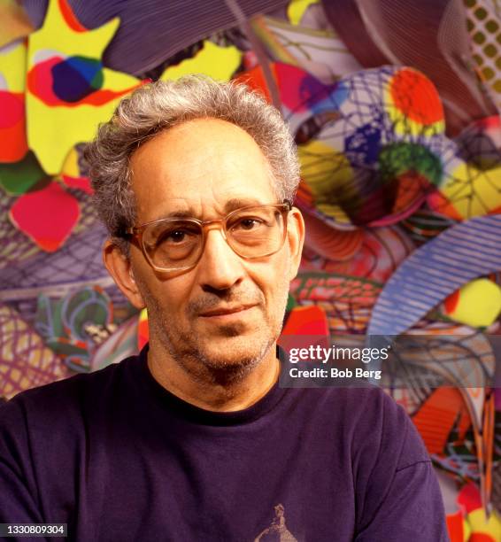 American painter, sculptor and printmaker, noted for his work in the areas of minimalism and post-painterly abstraction Frank Stella poses for a...