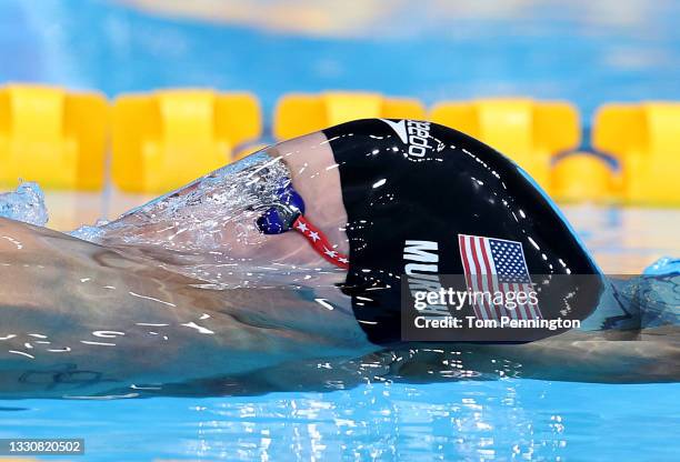 Ryan Murphy of Team United States competes in the Men's 100m Backstroke Final on day four of the Tokyo 2020 Olympic Games at Tokyo Aquatics Centre on...