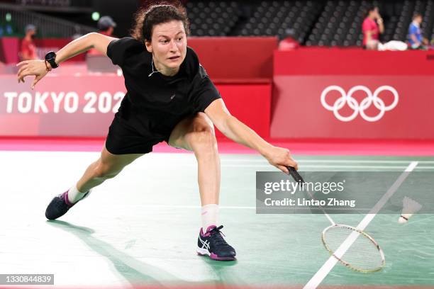 Linda Zetchiri of Team Bulgaria competes against Hsuan-Yu Wendy Chen of Team Australia during a Women’s Singles Group I match on day four of the...