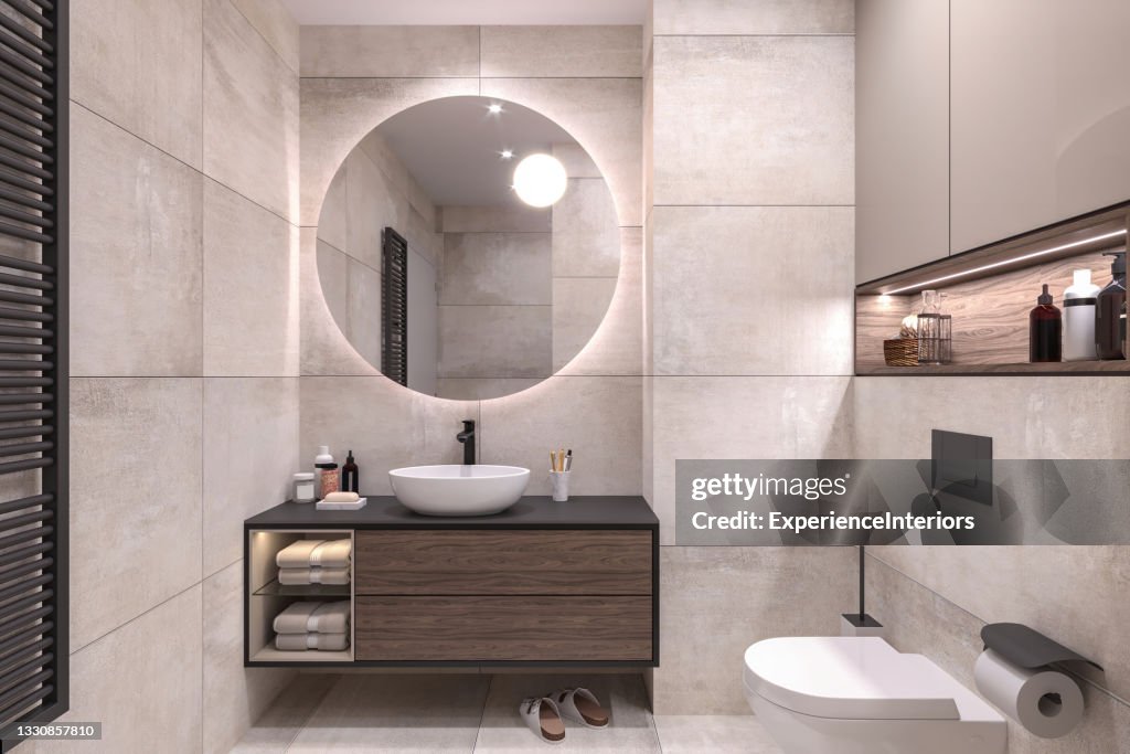 Modern bathroom interior