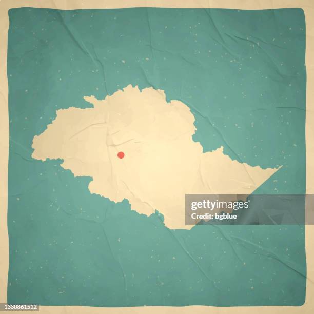 gilgit baltistan map in retro vintage style - old textured paper - kashmir stock illustrations