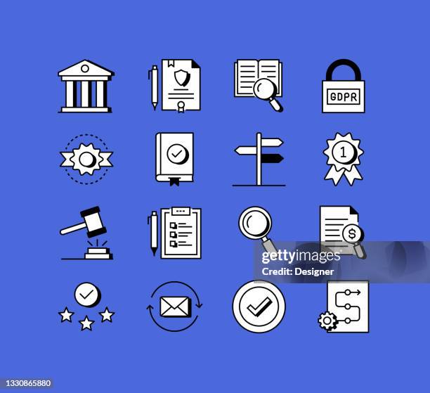 compliance related icons vector collection. modern style symbol vector illustration - workplace flexibility stock illustrations