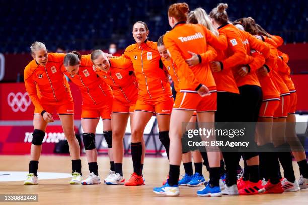 Danick Snelder of Team Netherlands, Laura van der Heijden of Team Netherlands, Debbie Bont of Team Netherlands, Lois Abbingh of Team Netherlands,...