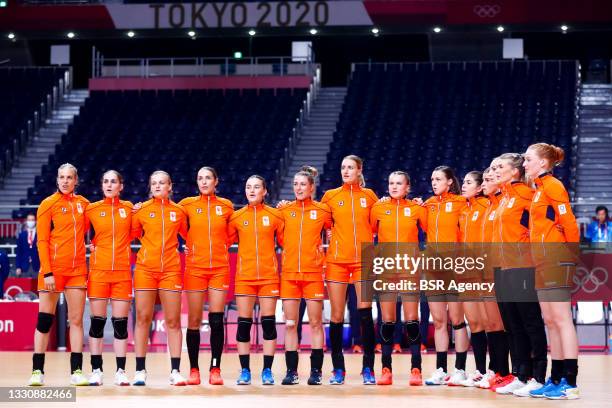 Danick Snelder of Team Netherlands, Laura van der Heijden of Team Netherlands, Debbie Bont of Team Netherlands, Lois Abbingh of Team Netherlands,...