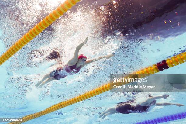 Boglarka Kapas of Team Hungary competes in heat three of the Women's 200m Butterfly on day four of the Tokyo 2020 Olympic Games at Tokyo Aquatics...