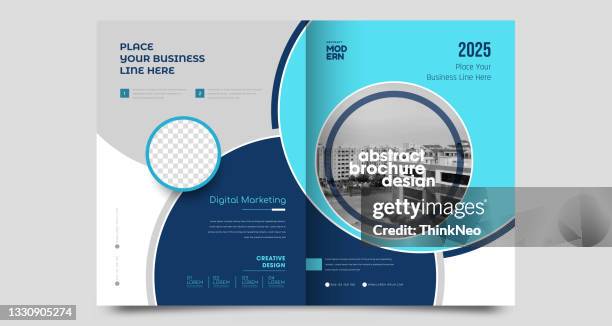 corporate brochure flyer design template - housing infographic stock illustrations