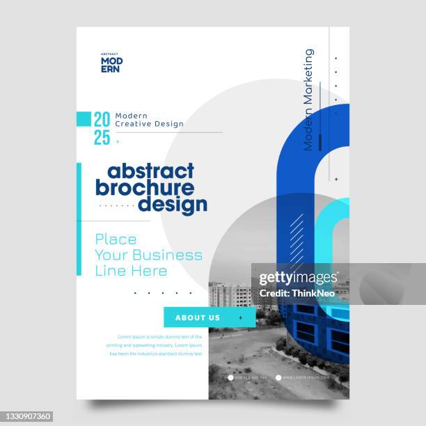 business flyer design template. modern brochure, leaflet, catalog, magazine layout in letter size - pamphlet layout stock illustrations