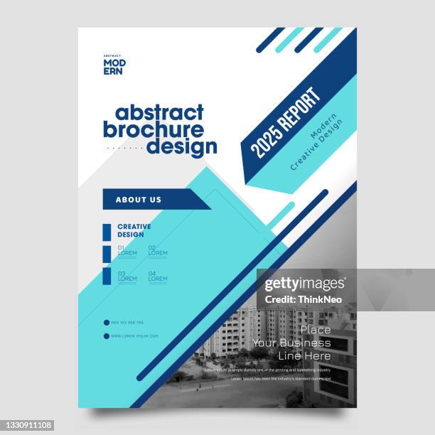 corporate brochure design - press release stock illustrations