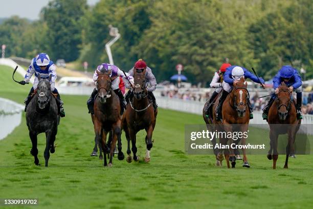 Rossa Ryan riding Kinross win The Unibet Lennox Stakes during the Qatar Goodwood Festival at Goodwood Racecourse on July 27, 2021 in Chichester,...