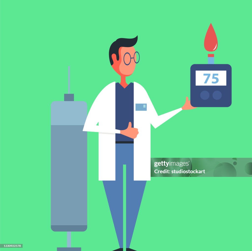 Testing blood for sugar and glucose
