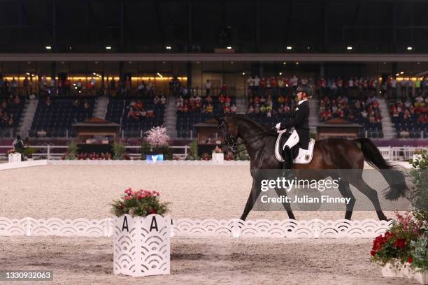 Jessica von Bredow-Werndl of Team Germany riding TSF Dalera competes in the Dressage Team Grand Prix Special Team Final on day four of the Tokyo 2020...