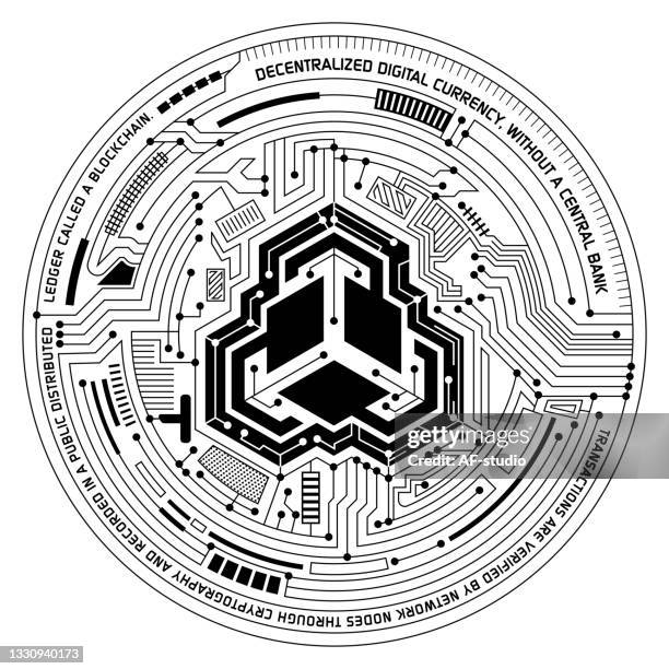 cryptocurrency network - cryptocurrency stock illustrations