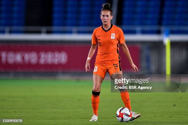 Merel van Dongen of the Netherlands during the Tokyo 2020 Olympic Womens Football Tournament match between Netherlands and China at International...