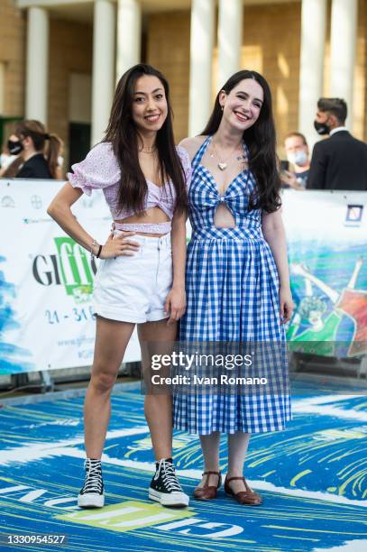Shinhai Ventura and Shanti Winiger attends the blue carpet at the Giffoni Film Festival 2021 on July 27, 2021 in Giffoni Valle Piana, Italy.