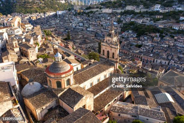 san giorgio cathedral in modica, sicily, italy - modica stock pictures, royalty-free photos & images