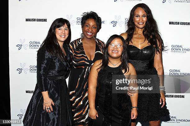 Michelle Sie Whitten, executive director of the Global Down Syndrome Foundation, Gladys Knight, Natalie Fuller and Beverly Johnson arrive inaugural...