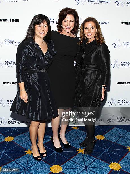 Michelle Sie Whitten, executive director of the Global Down Syndrome Foundation, CNN anchor Kyra Phillips and Lynda Erkiletian of T.H.E. Artist...