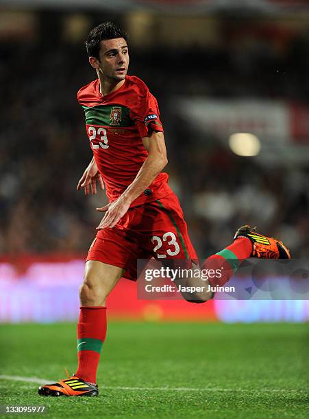 Helder Postiga of Portugal in action during the Portugal and Bosnia, EURO 2012 qualifier, play off second leg match at the Estadio da Luz on November...