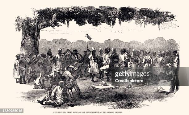 stockillustraties, clipart, cartoons en iconen met african-american life in 1851    - high resolution with lots of detail- - slavernij