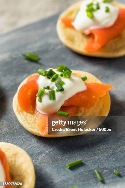 close-up of food on table - trout stock photos et images de collection