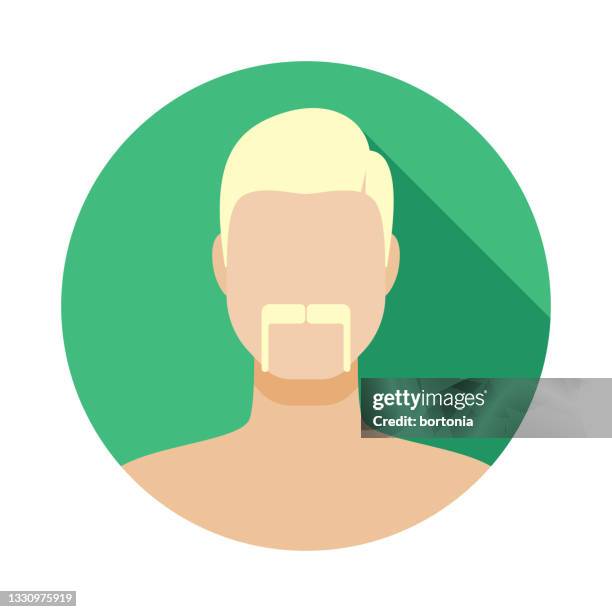 male facial hair avatar icon - bleached hair stock illustrations