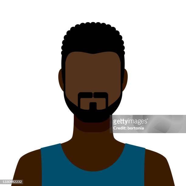 male facial hair avatar icon - vest stock illustrations