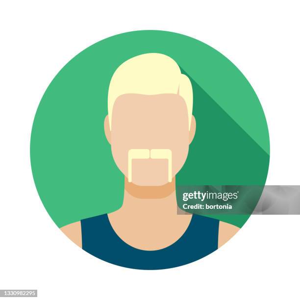 male facial hair avatar icon - bleached hair stock illustrations