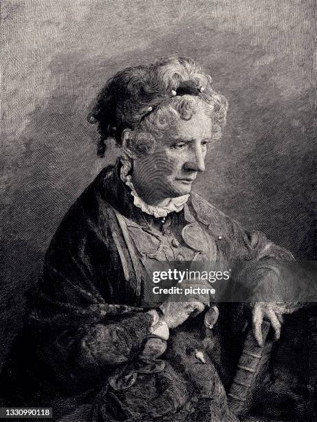 harriet beecher stowe : author and abolitionist -xxxl with lots of details- - harriet-beecher-stowe stock illustrations