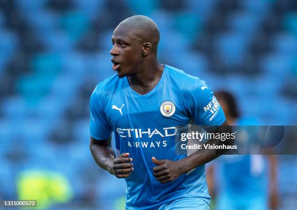 Benjamin Mendy of Manchester City during the pre-season friendly match between Manchester City and Preston North End at Manchester City Football...