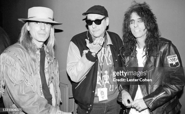 American singer, songwriter and rhythm guitarist Robin Zander and American musician, singer-songwriter Rick Nielsen, of the American rock band Cheap...