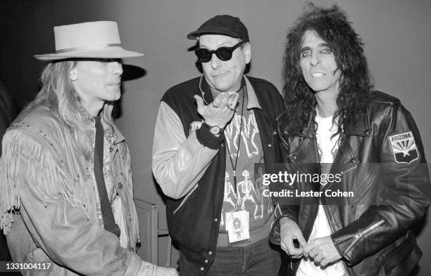 American singer, songwriter and rhythm guitarist Robin Zander and American musician, singer-songwriter Rick Nielsen, of the American rock band Cheap...