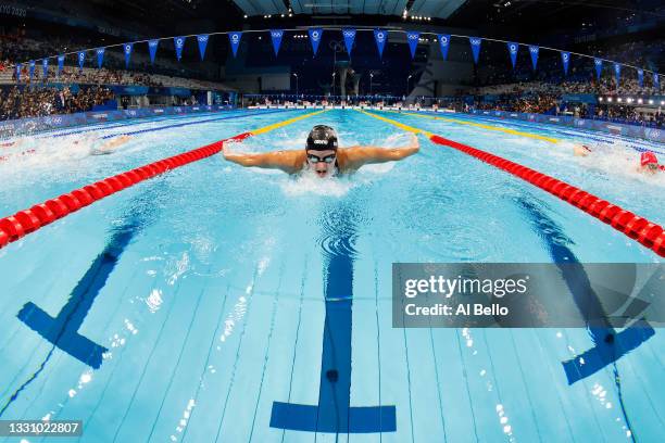 Kate Douglass of Team United States competes in the Women's 200m Individual Medley Final on day five of the Tokyo 2020 Olympic Games at Tokyo...