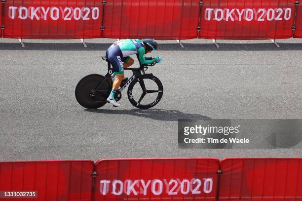 Nicolas Roche of Team Ireland rides during the Men's Individual time trial on day five of the Tokyo 2020 Olympic Games at Fuji International Speedway...