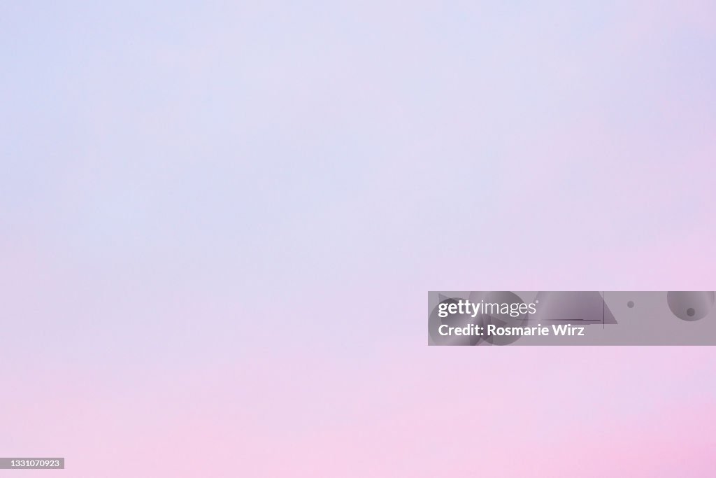 Sky above from pink to pale blue color gradient