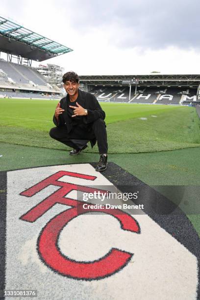 Karim Zeroual attends a brunch to celebrate the partnership between World Mobile and Fulham FC at Craven Cottage on July 28, 2021 in London, England.