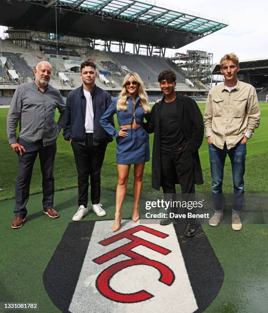 Paul Cooper, Sean Delaney, Ashley Roberts, Karim Zeroual and Charlie Cooper attend a brunch to celebrate the partnership between World Mobile and...