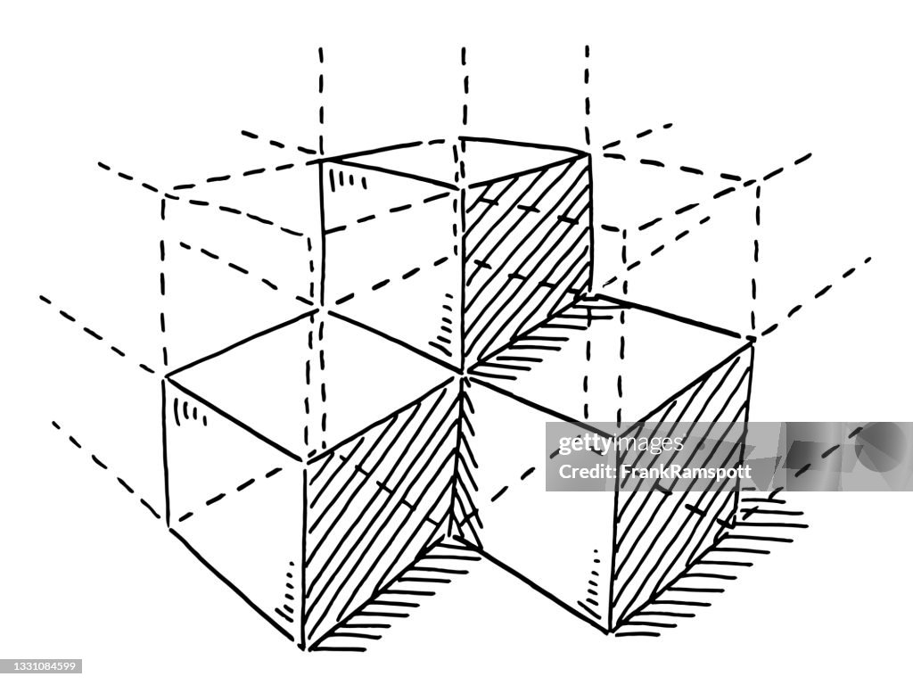 Cube Line Drowing Cube Line Drawing
