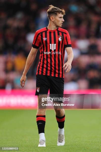 David Brooks of AFC Bournemouth looks on during the Pre-Season Friendly match between AFC Bournemouth and Chelsea at Vitality Stadium on July 27,...