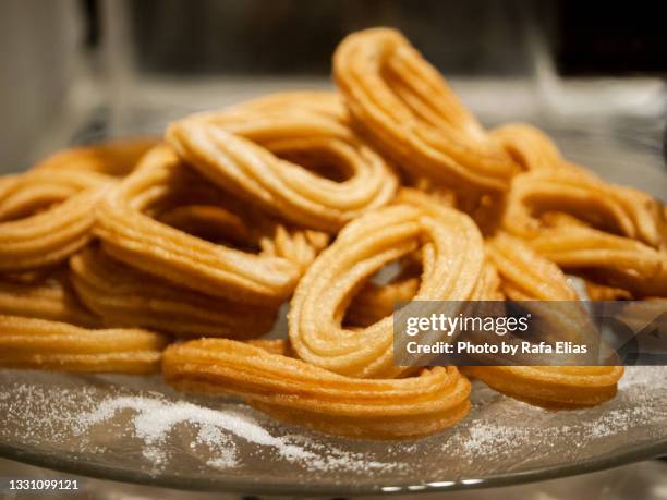 churros with sugar - churro stockfoto's en -beelden