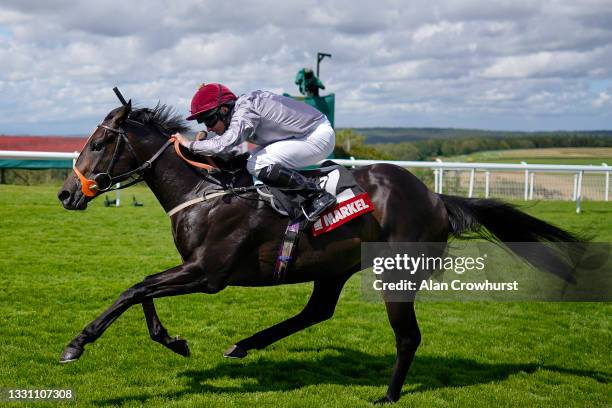 Ryan Moore riding Armor win The Markel Molecomb Stakes during the Qatar Goodwood Festival at Goodwood Racecourse on July 28, 2021 in Chichester,...