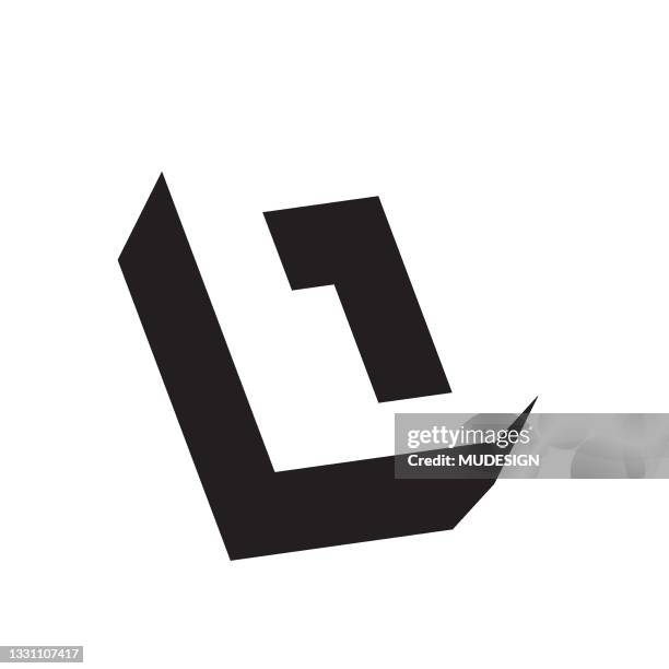 vector geometric shadow letter d - isometric-alphabet stock illustrations