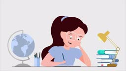 Animated Cartoon Of Girl Returning To School The Girl Sitting At The Table Is Studying Education Teaching Concept Two Happy And Unhappy Photo Frames Animation Of Bored Student While Studying Loopable Matte Animated Cartoon Of Girl Returning To School The Girl Sitting At The Table Is Studying Education Teaching Concept Two Happy And Unhappy Photo Frames Animation Of Bored Student While Studying Loopable Matte