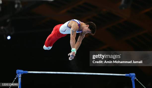 Artur Dalaloyan of Team ROC during the Men's All-Around Final on day five of the Tokyo 2020 Olympic Games at Ariake Gymnastics Centre on July 28,...