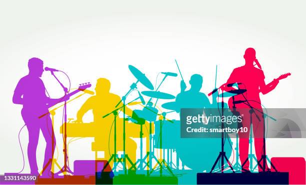 rockband - drum percussion instrument stock-grafiken, -clipart, -cartoons und -symbole