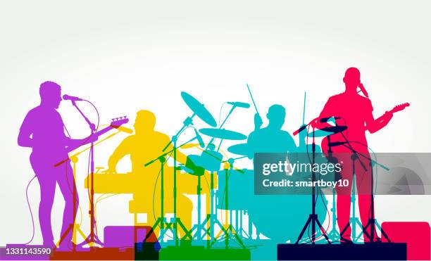 rock band - punk person stock illustrations