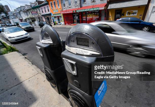 Reading, PA On the 200 block of North 9th Street in Reading, Pennsylvania where parking meters were recently installed Wednesday morning July 28,...